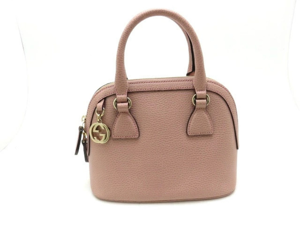 Gucci Shoulder Bag Embossed Pink